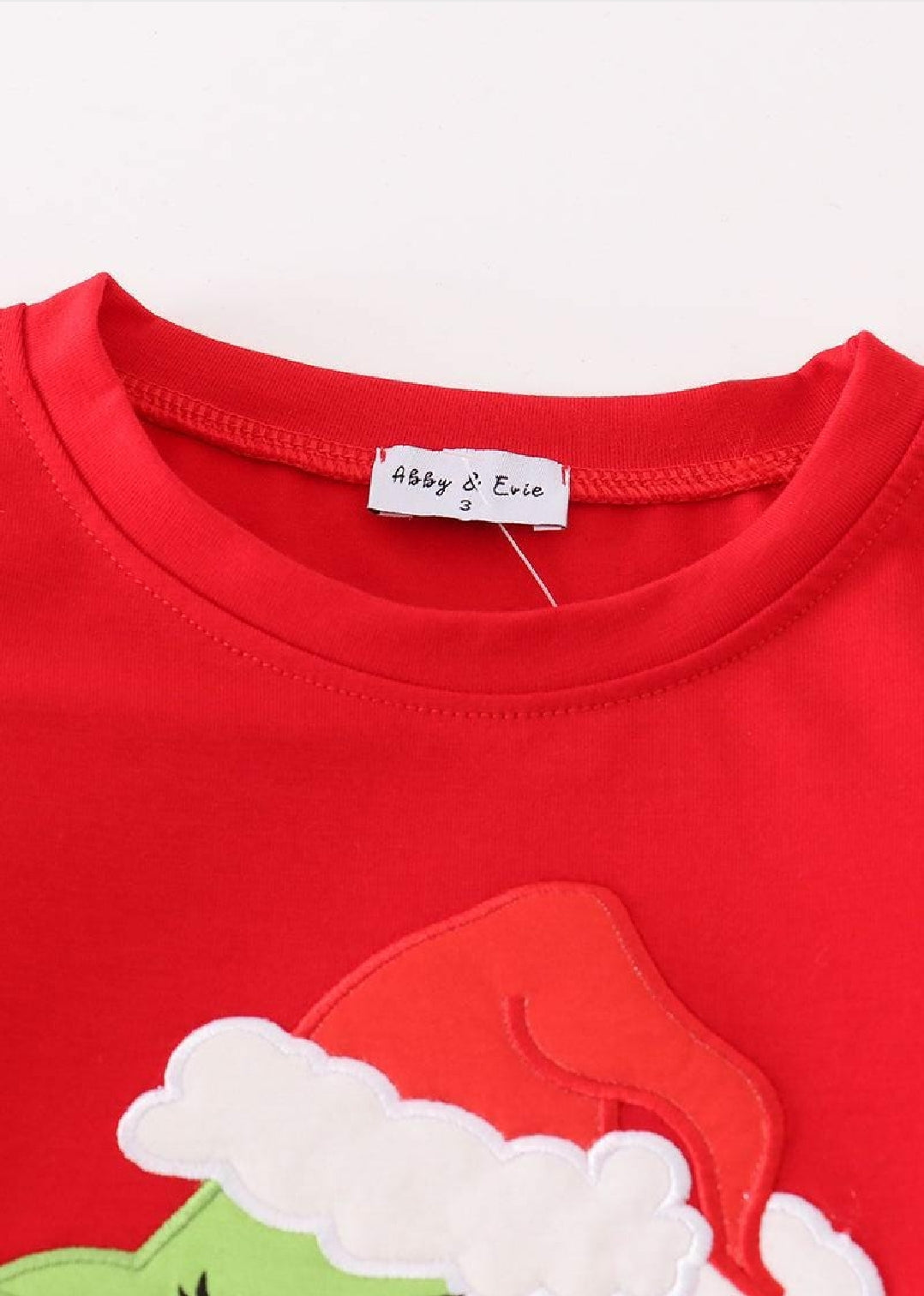Boy's Boutique Cotton Christmas Green Stripe Green Man Character Applique Embroidered Embroidery Two Piece Set