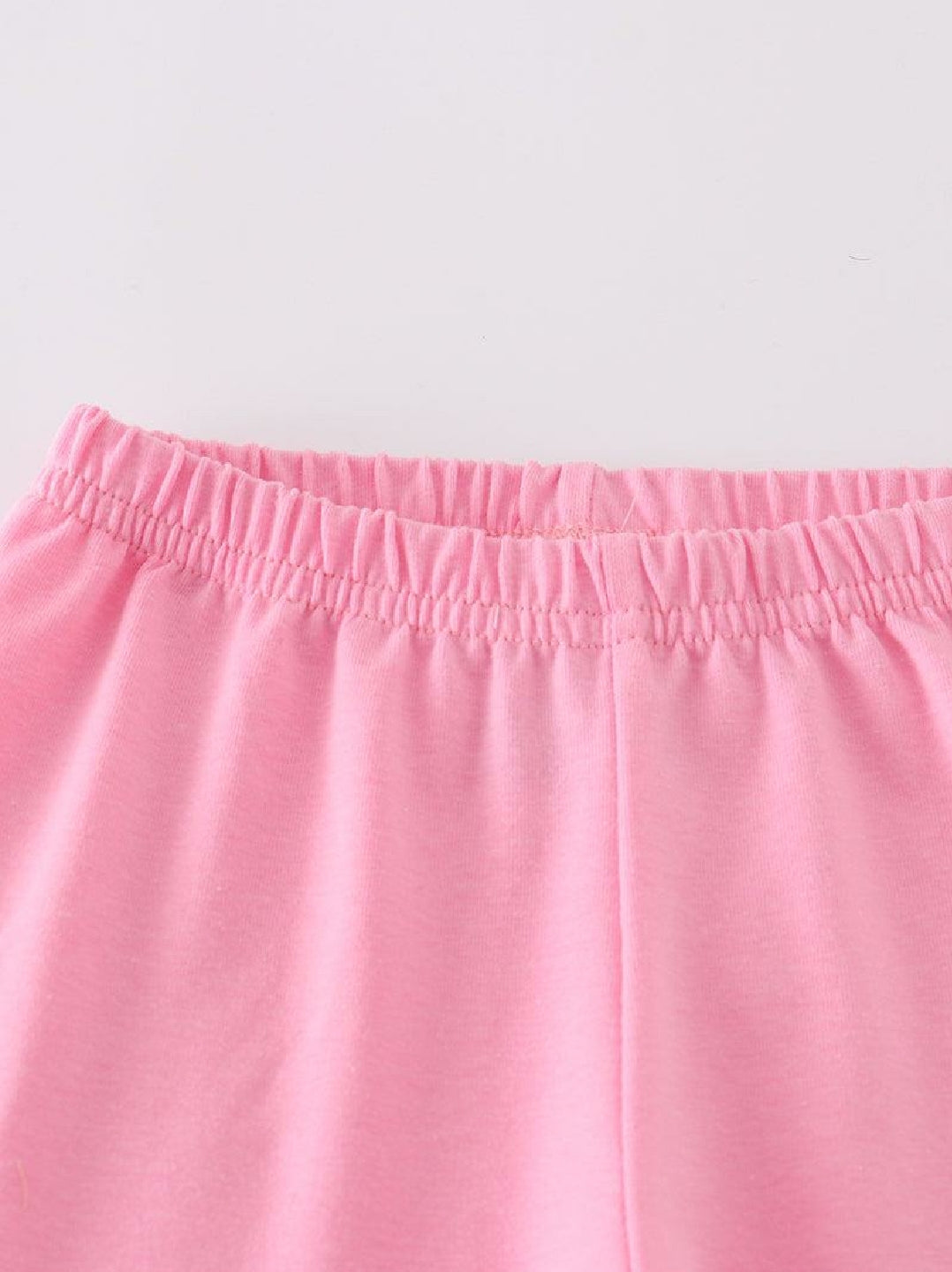 Girl's Boutique Pink Easter Bunny Gingham Two Piece Pant Set Outfit Sibling Matching Embroidered Embroidery