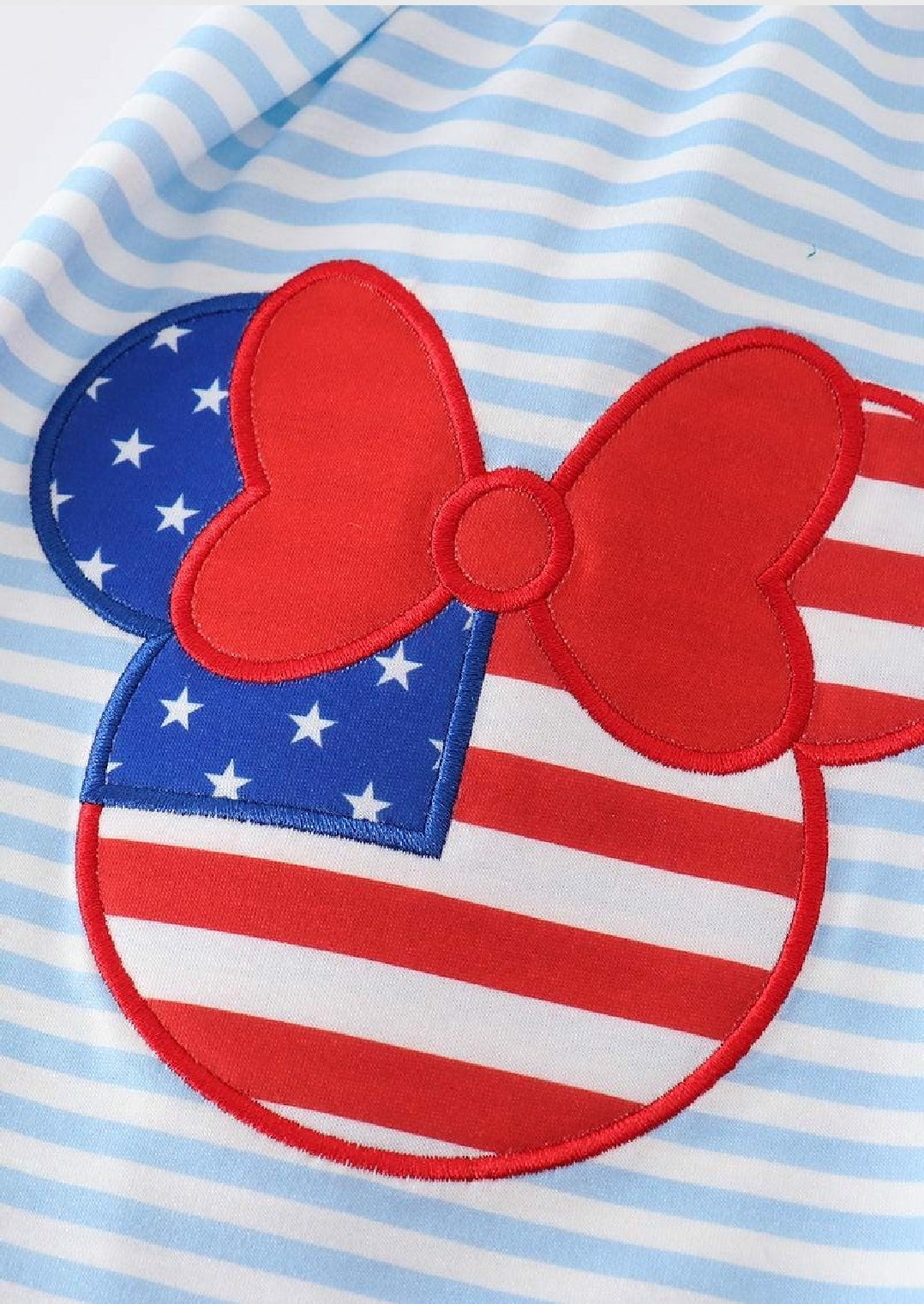 Girl's Boutique Patriotic Mouse Character Flag Red And Blue Dress 4th of July Sibling Matching