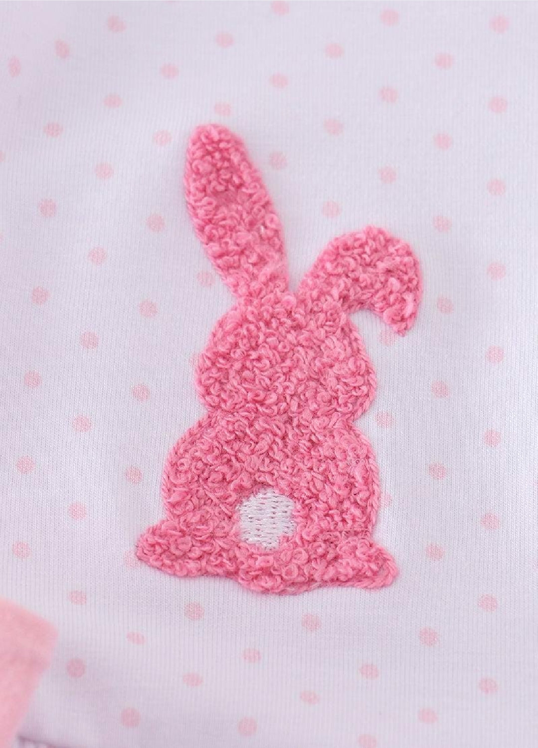 Girl's Boutique Premium Easter Dot Bunny Dress Sibling Matching Embroidered Embroidery