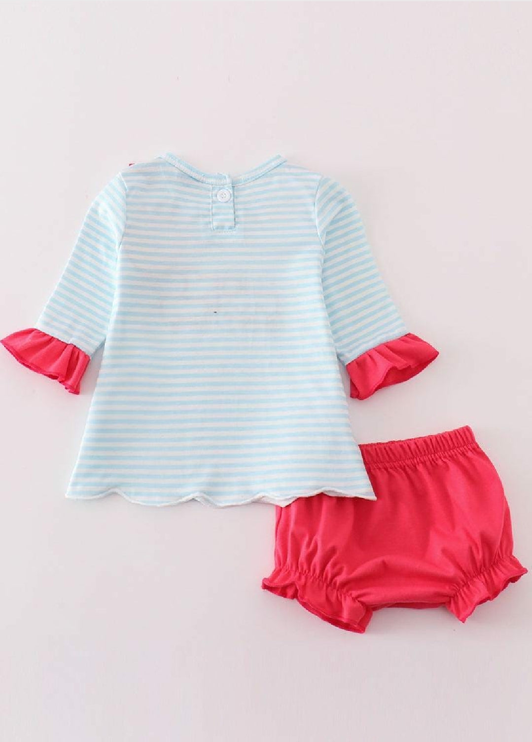 Girl's Boutique Pink Truck Heart Applique Bloomer Set Embroidery Embroidered Matching Sibling