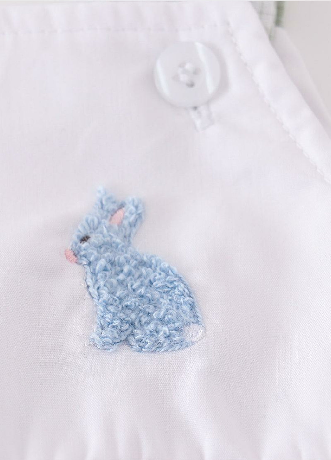 Boy's Boutique Premium Cotton Sage Easter Bunny Embroidered Bubble Romper Outfit Matching Sibling
