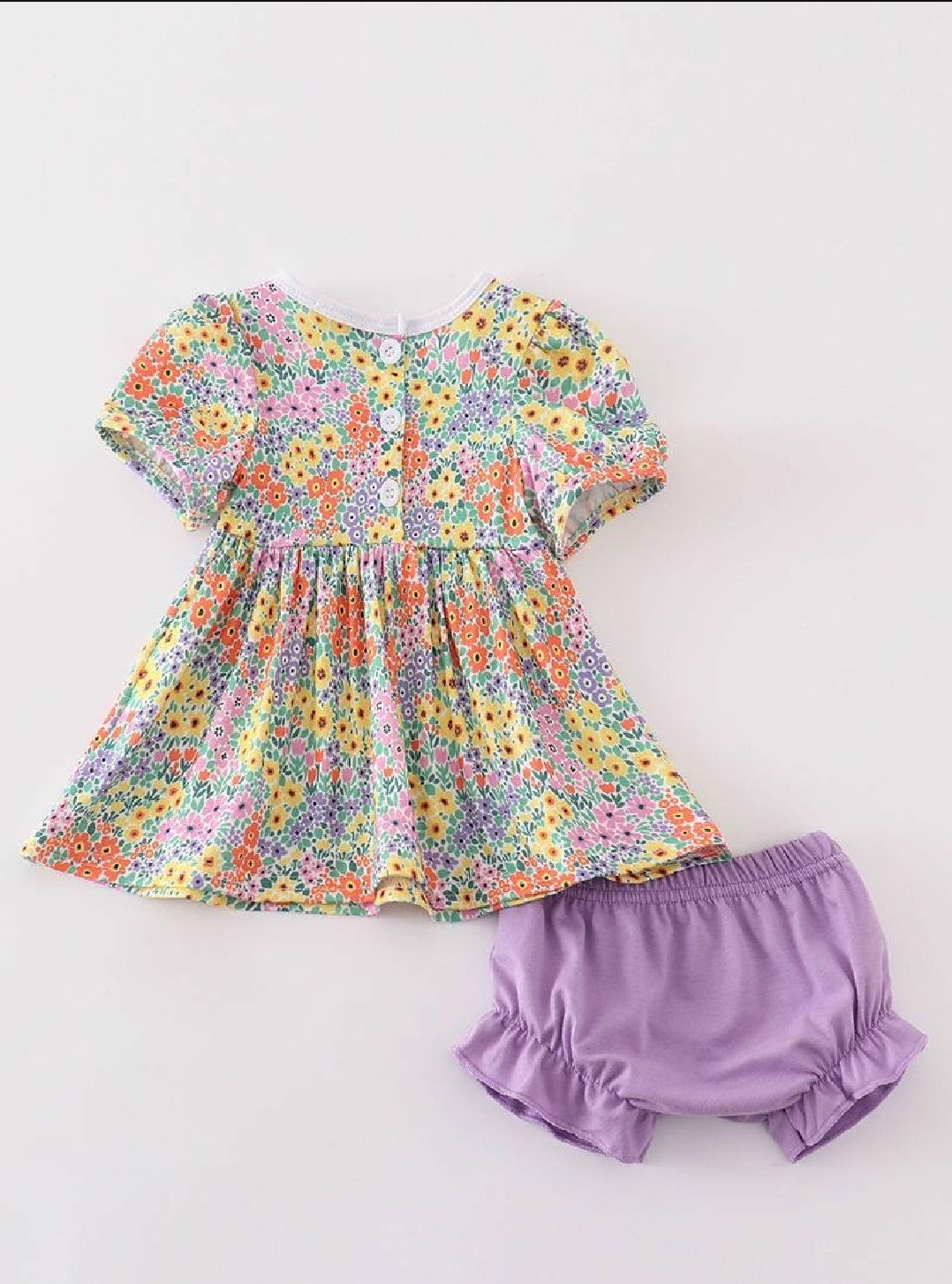 Girl's Boutique Easter Floral Bunny Egg Embroidered Embroidery Two Piece Short Set Outfit Matching Sibling