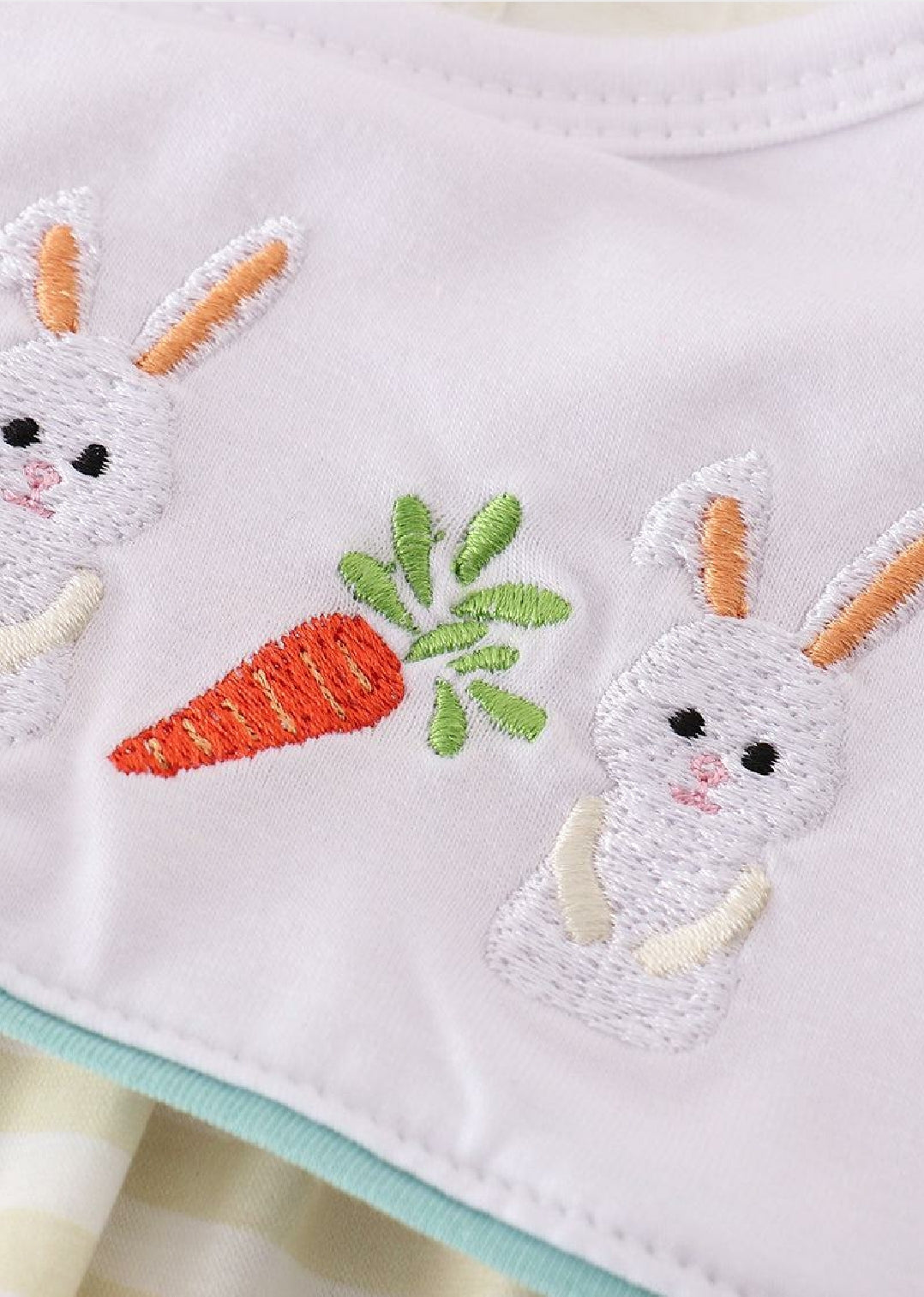 Girl's Boutique Yellow Easter Bunny Girl Embroidered Embroidery Dress Matching Sibling
