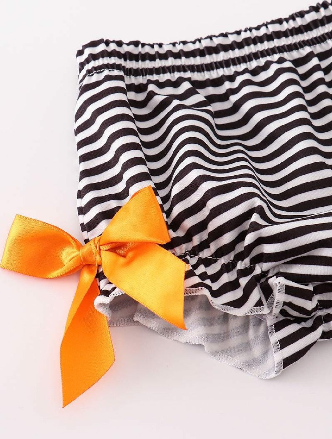 Girl's Boutique Cotton Purple Boo Halloween Embroidered Girl Bloomer Set