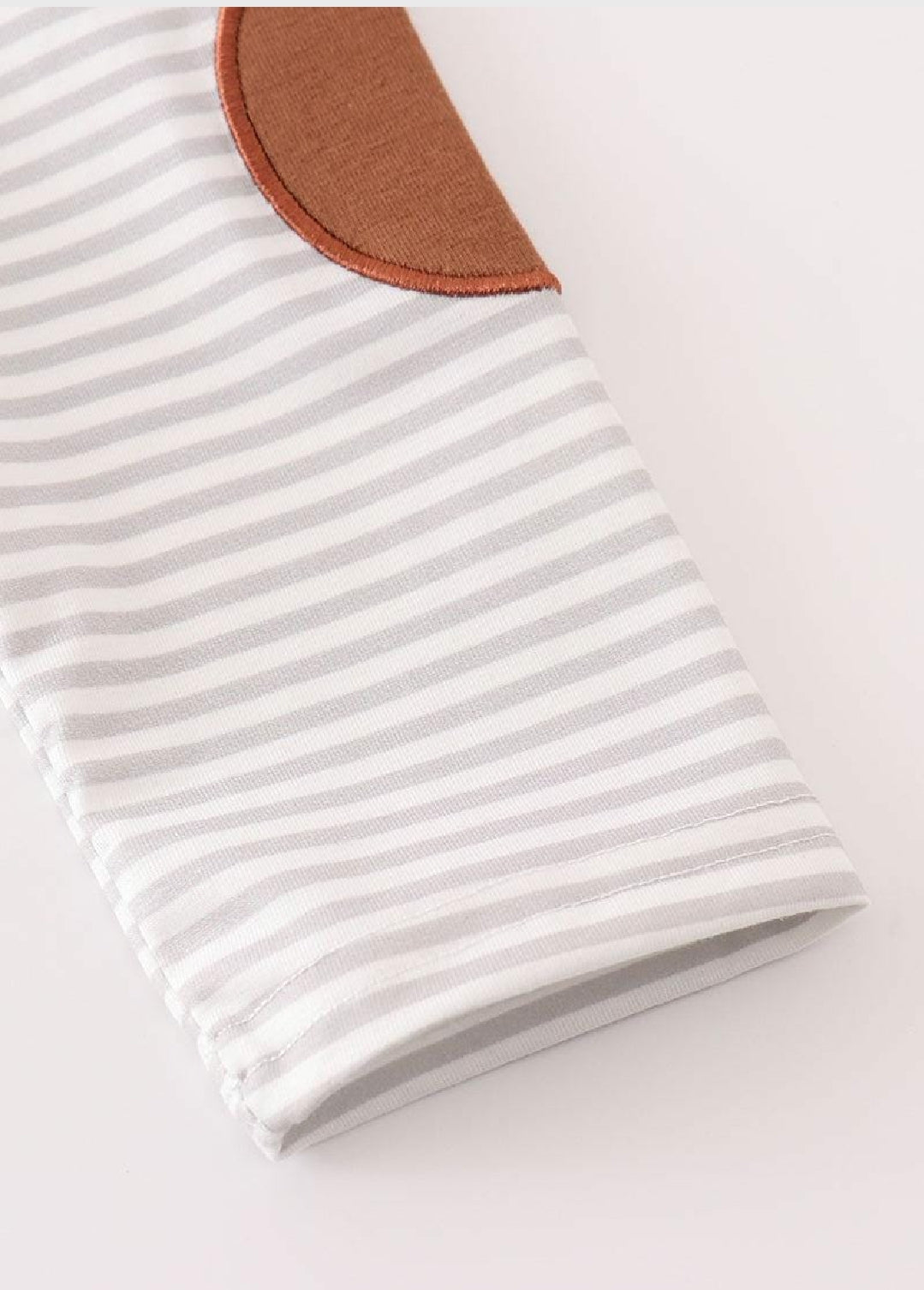 Boy's Boutique Brown Football French Knot Stripe Embroidered Embroidery Top Shirt Matching Sibling