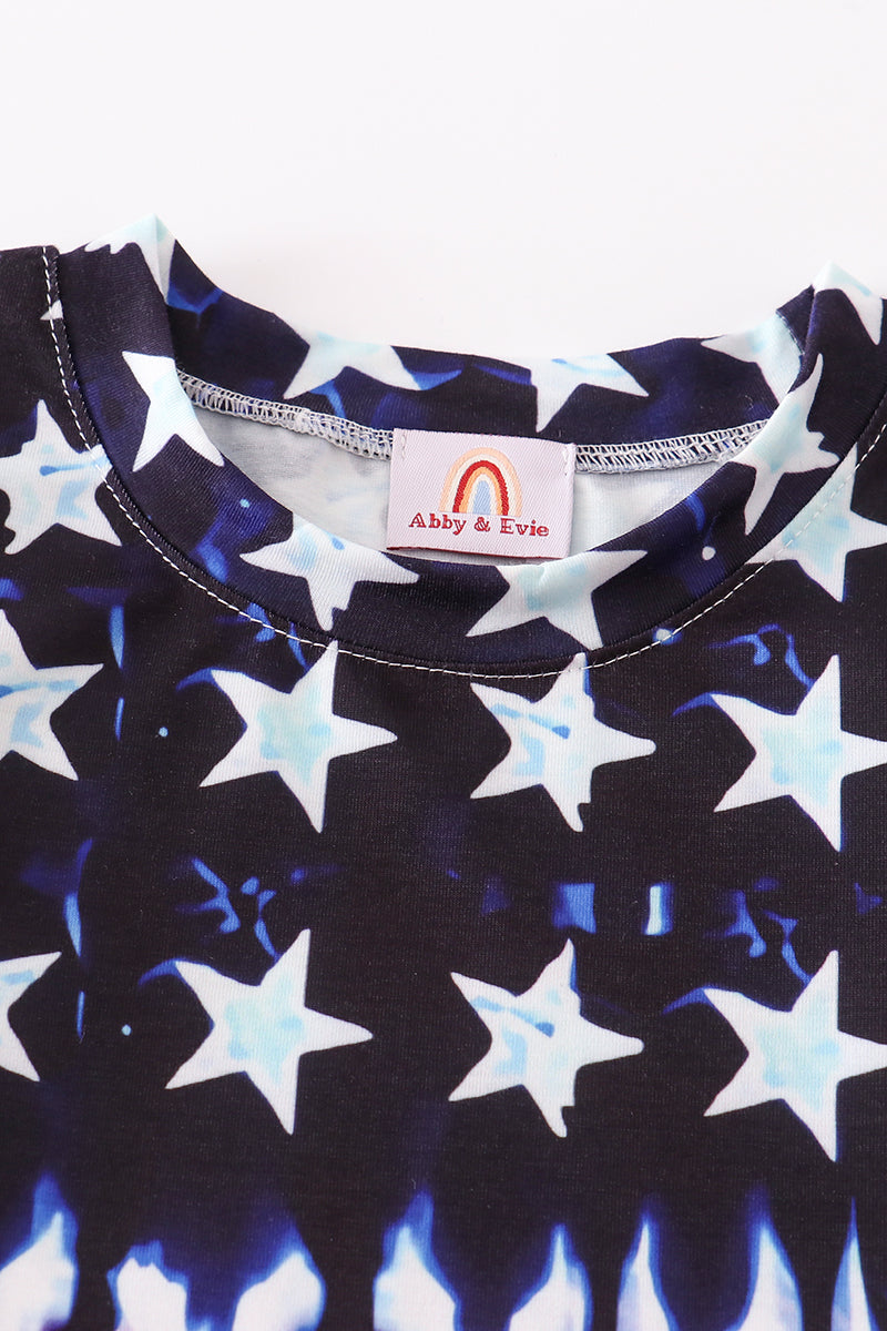 Boy's Boutique Patriotic Flag And Stars Summer T Shirt 4th Of July Matching Sibling
