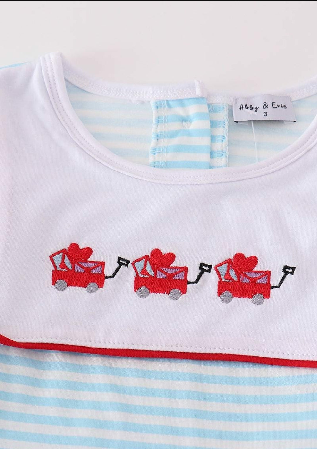Boys Boutique Valentine's Day Heart Envelope Stripe Embroidery Embroidered 2 Piece Pant Set Outfit Matching Sibling