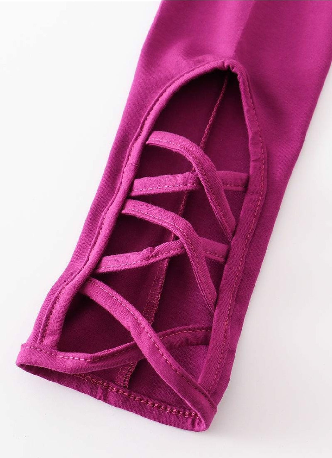 Girl's Boutique Purple Hollow Out Leggings Dance Sports