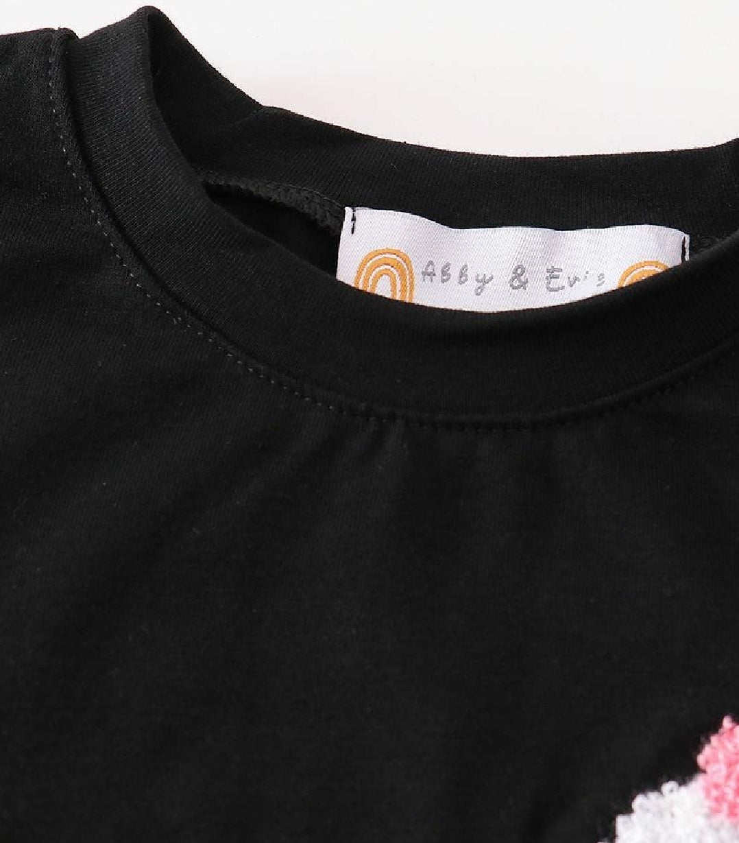 Girl's Boutique Halloween Boo Chenille Patch Embroidered Embroidery Sweater Sibling And Parent Matching Mommy And Me