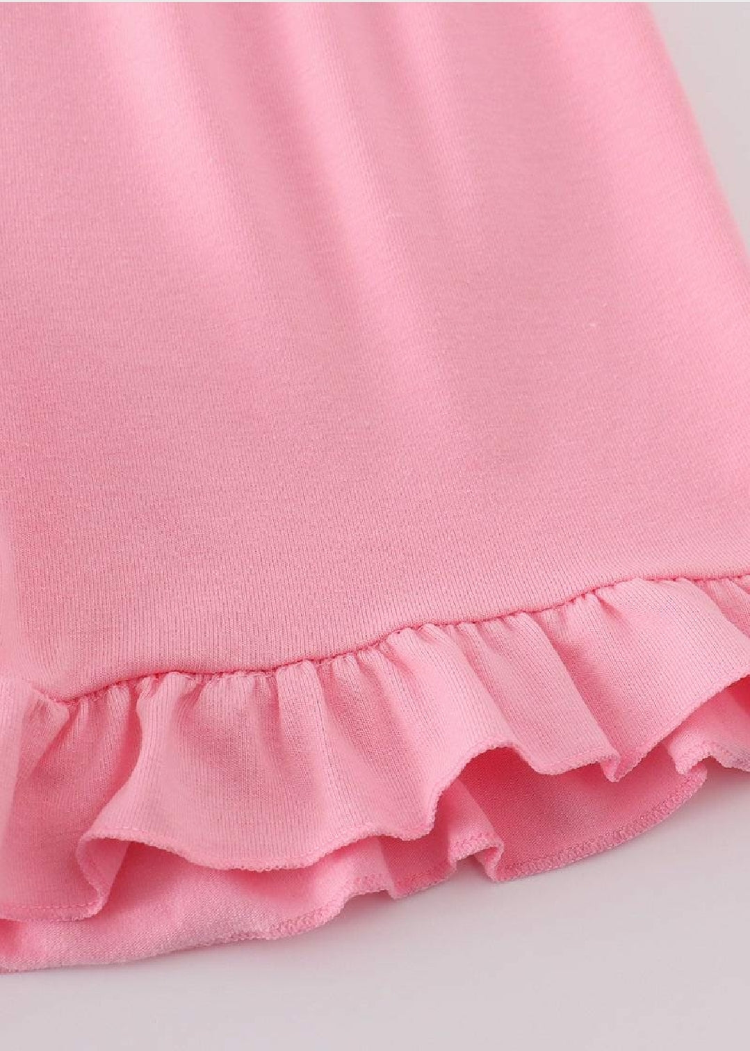 Girl's Boutique Pink Floral MAMA'S GIRL Embroidered Embroidery Ruffle Shorts Set Outfit Matching Sibling