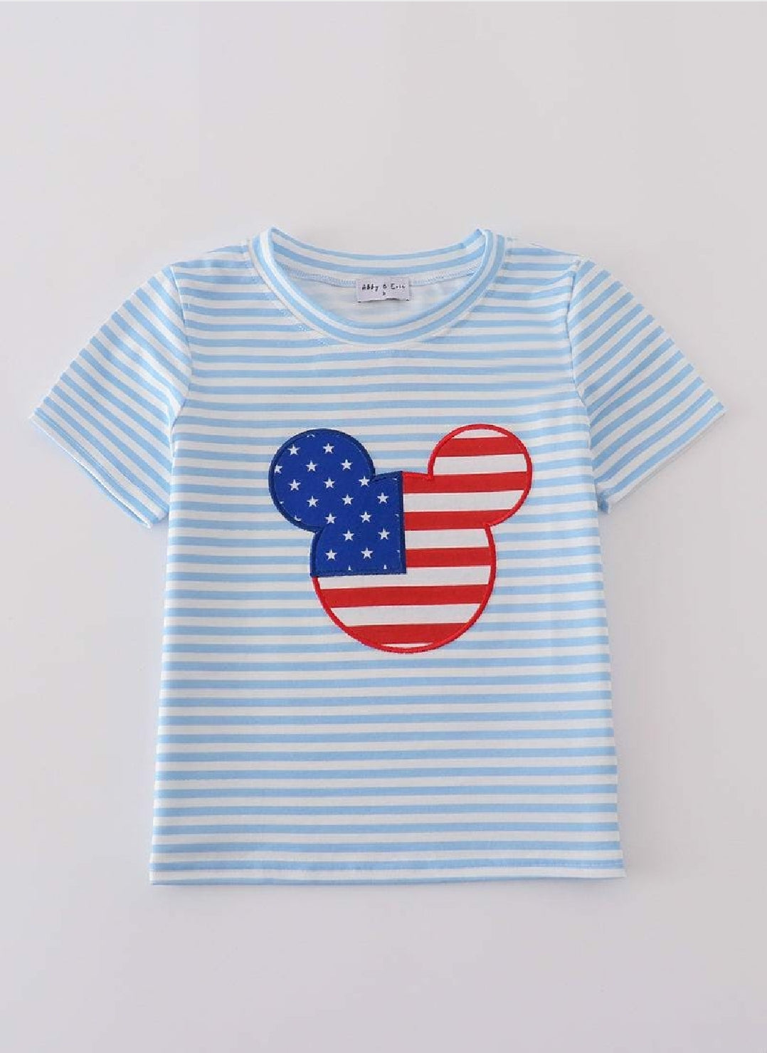 Boy's Boutique Patriotic Mouse Character Flag Red And Blue Top Shirt 4th of July Sibling Matching