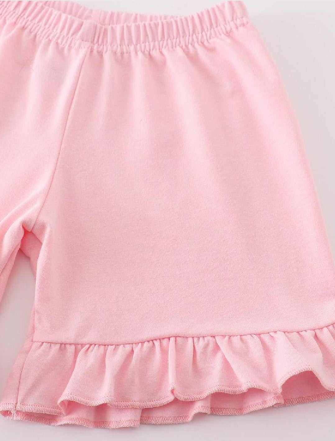 Girl's Boutique Pink Easter Cross Lace Girl Embroidered Embroidery Two Piece Set Outfit Matching Sibling