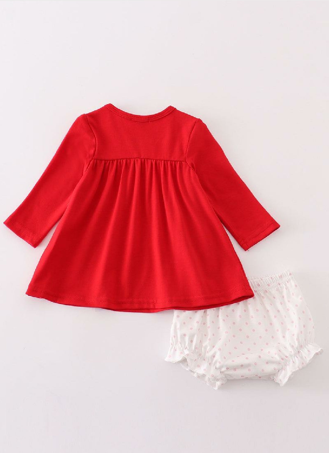 Girl's Boutique Red Puppy Heart Applique Bloomer Set Embroidery Embroidered Matching Sibling