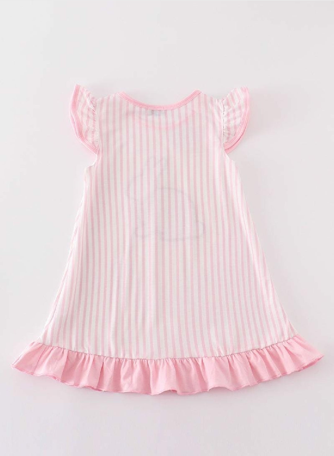 Girl's Boutique Easter Pink Chocolate Bunny Bunnies Applique Embroidered Embroidery Dress Matching Sibling