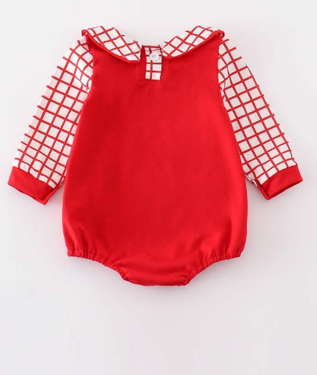 Boys Boutique Red Valentine's Day Heart Embroidery Embroidered Romper Matching Sibling