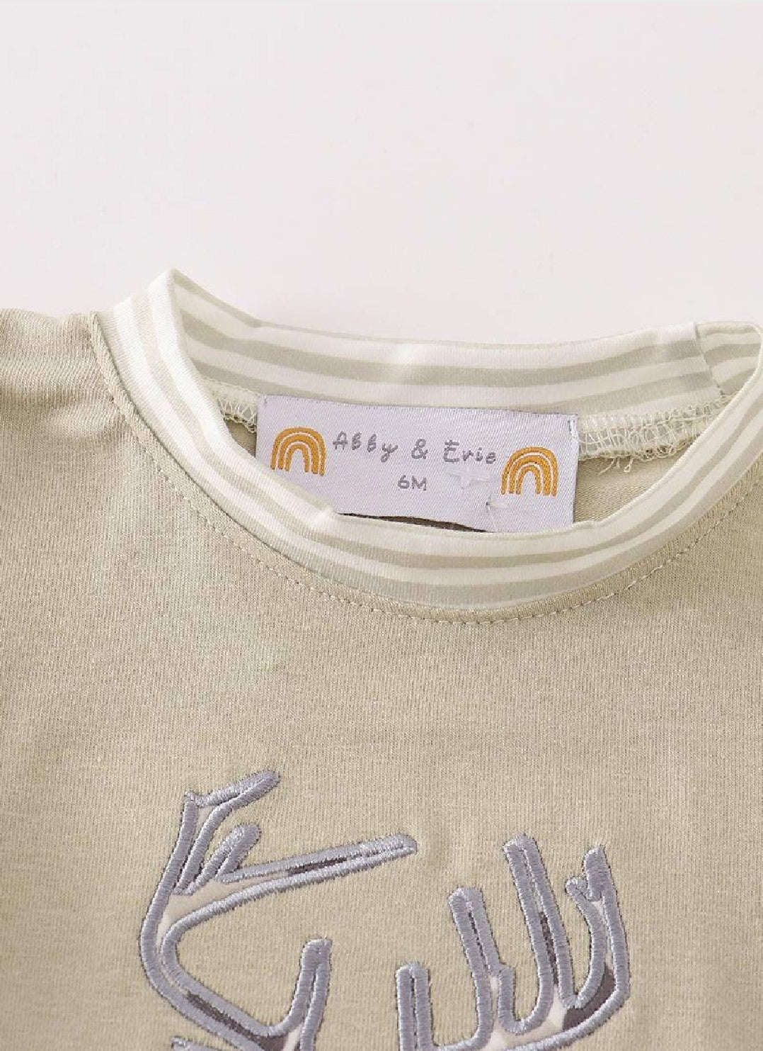 Boy's Boutique Cotton Camouflage Deer Embroidery Embroidered Applique Romper Matching Sibling