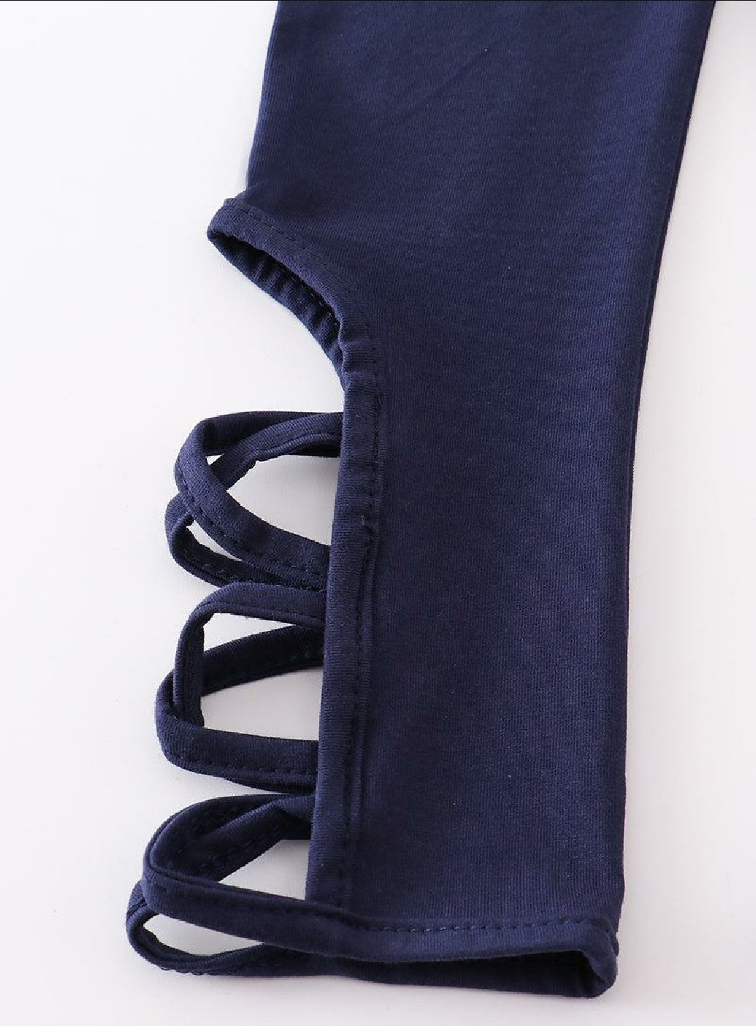 Girl's Boutique Navy Hollow Out Leggings
