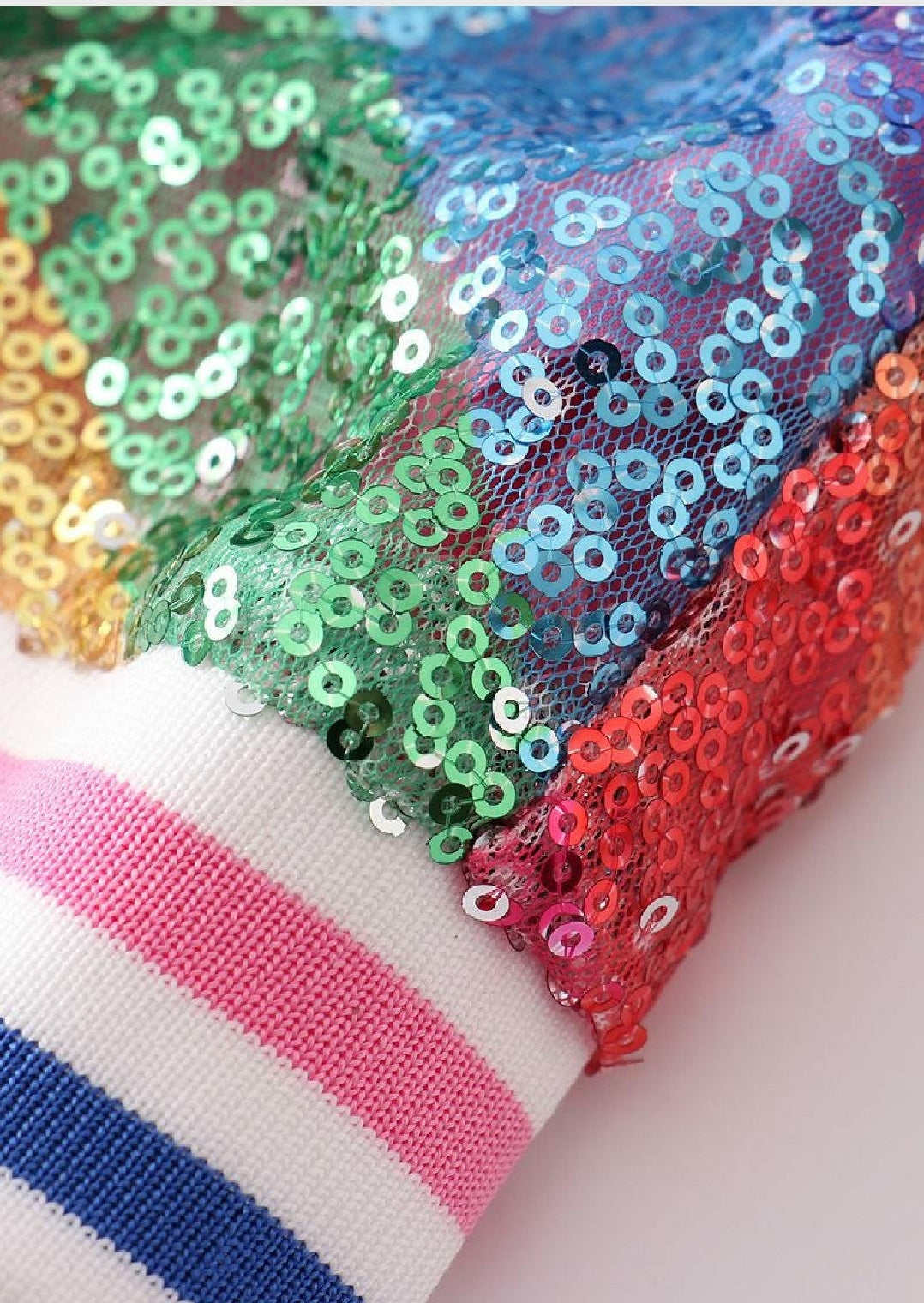 Girl's Boutique Sequin Rainbow Bomber Jacket