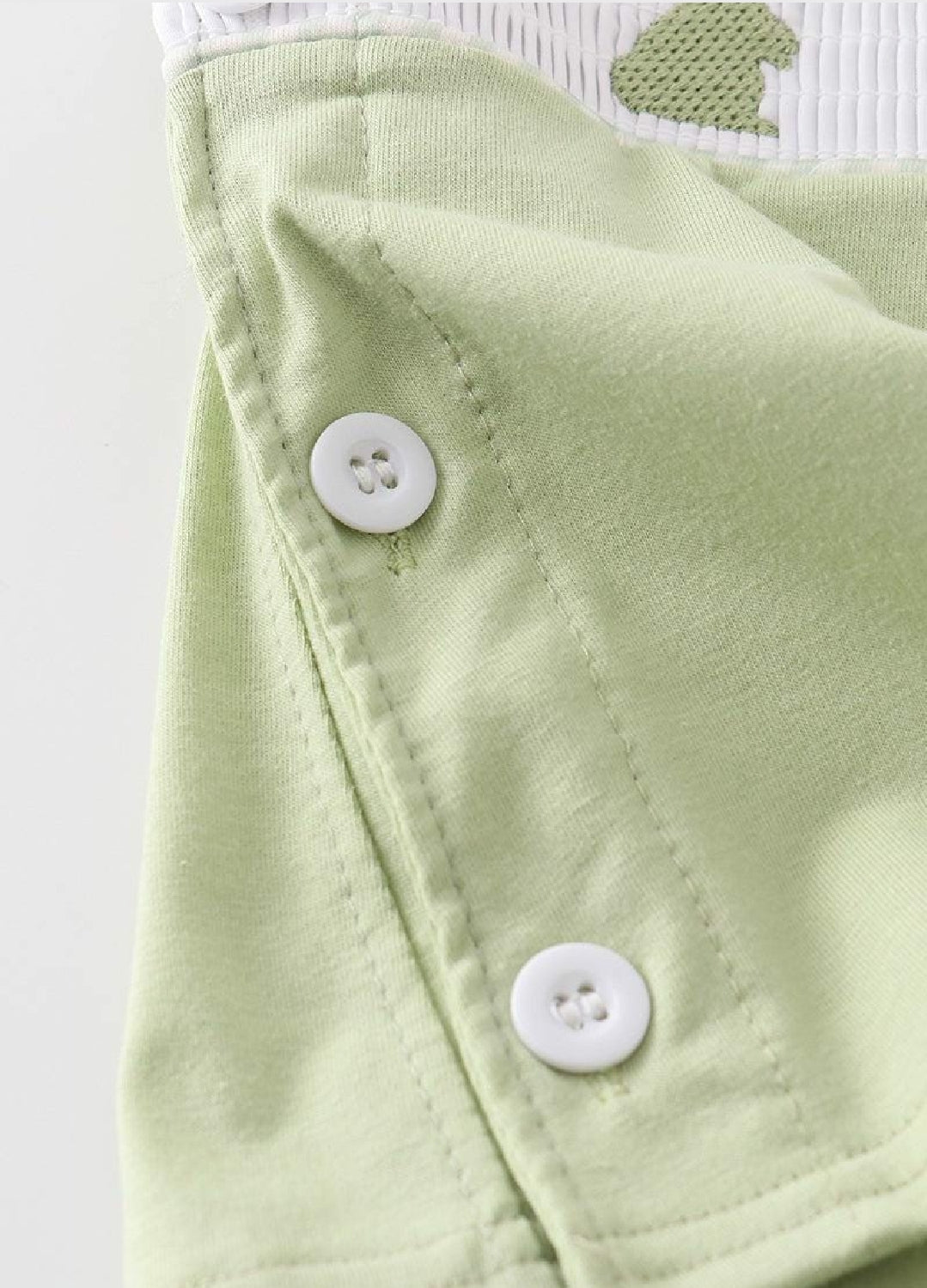 Boy's Boutique Green Easter Bunny Smocked Gingham 2 Piece Bloomer Outfit Set Matching Sibling