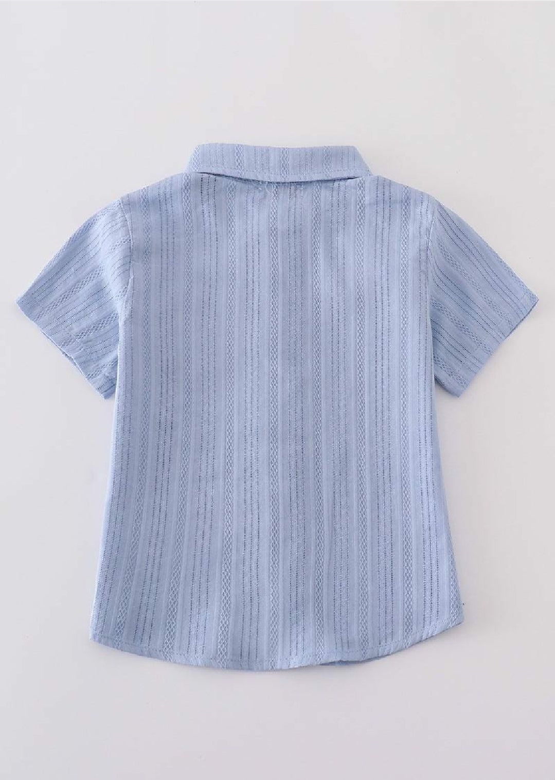 Boy's Boutique Premium Blue Easter Cross Embroidered Embroidery Button Down Top Matching Sibling