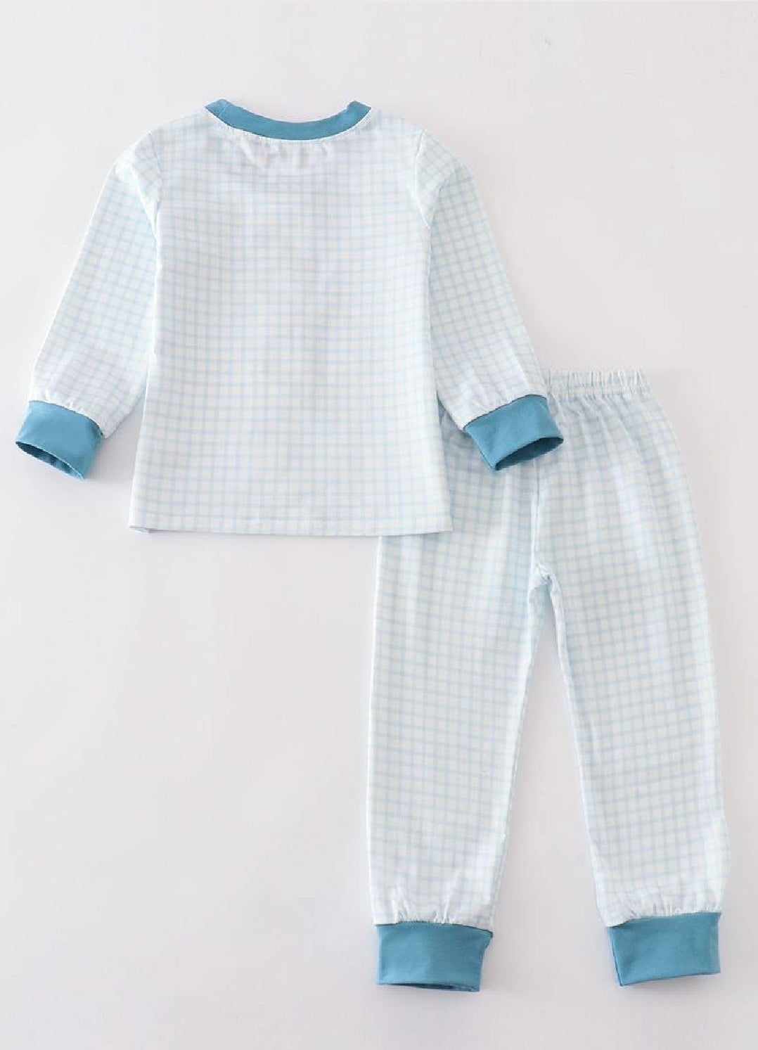 Boy's Boutique Blue Cow Farm Pant Set Outfit Embroidery Embroidered Matching Sibling