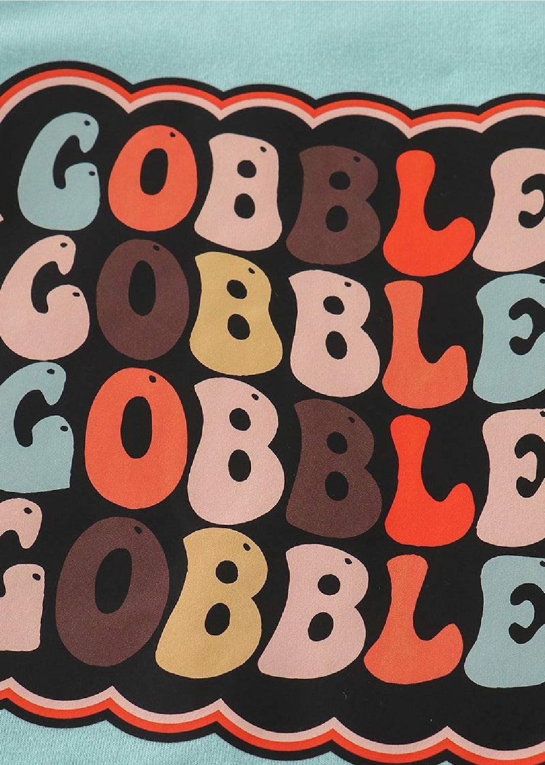 Boy's Boutique Gobble Turkey Thanksgiving Fall Boy Top T Shirt Matching Sibling