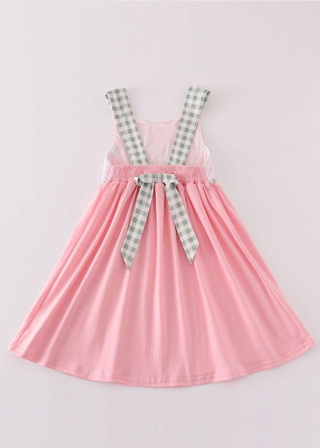 Girl's Boutique Pink Easter Cross French Knot Girl Embroidered Embroidery Dress Matching Sibling
