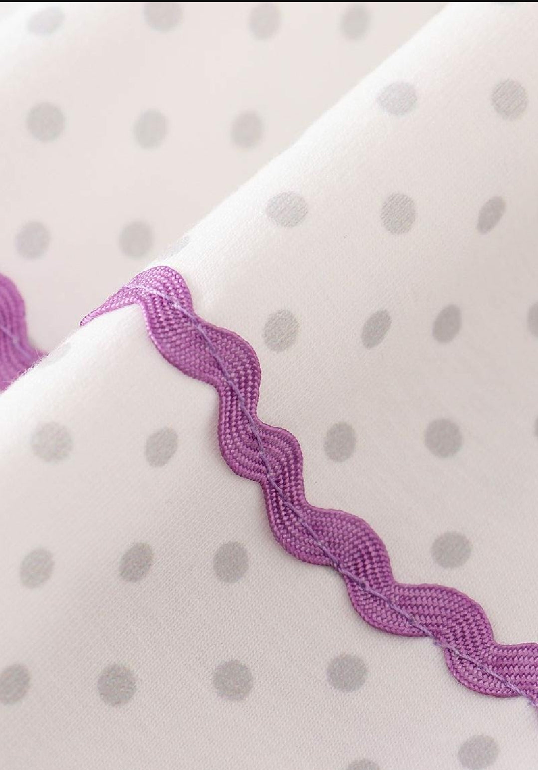 Girl's Boutique Cotton White Purple Bouquet Floral Flower Dots Embroidered Embroidery Dress