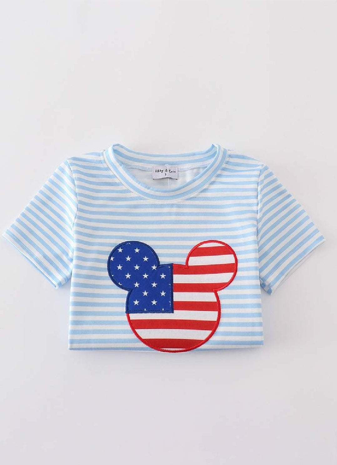 Boy's Boutique Patriotic Mouse Character Flag Red And Blue Top Shirt 4th of July Sibling Matching