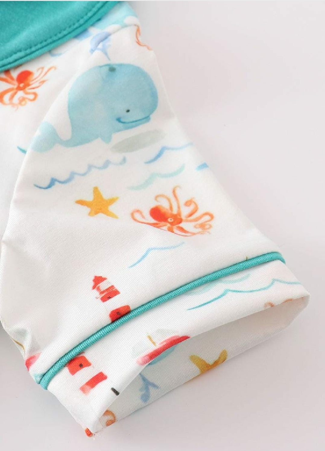 Boy's Boutique Whale Lighthouse Print Boy Two Piece Short Set Outfit Matching Sibling