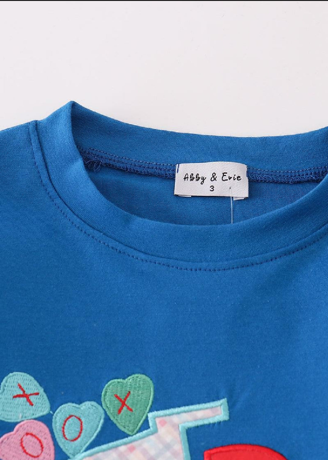 Boys Boutique Valentine's Day Heart Blue Truck Embroidery Embroidered 2 Piece Pant Set Outfit Matching Sibling