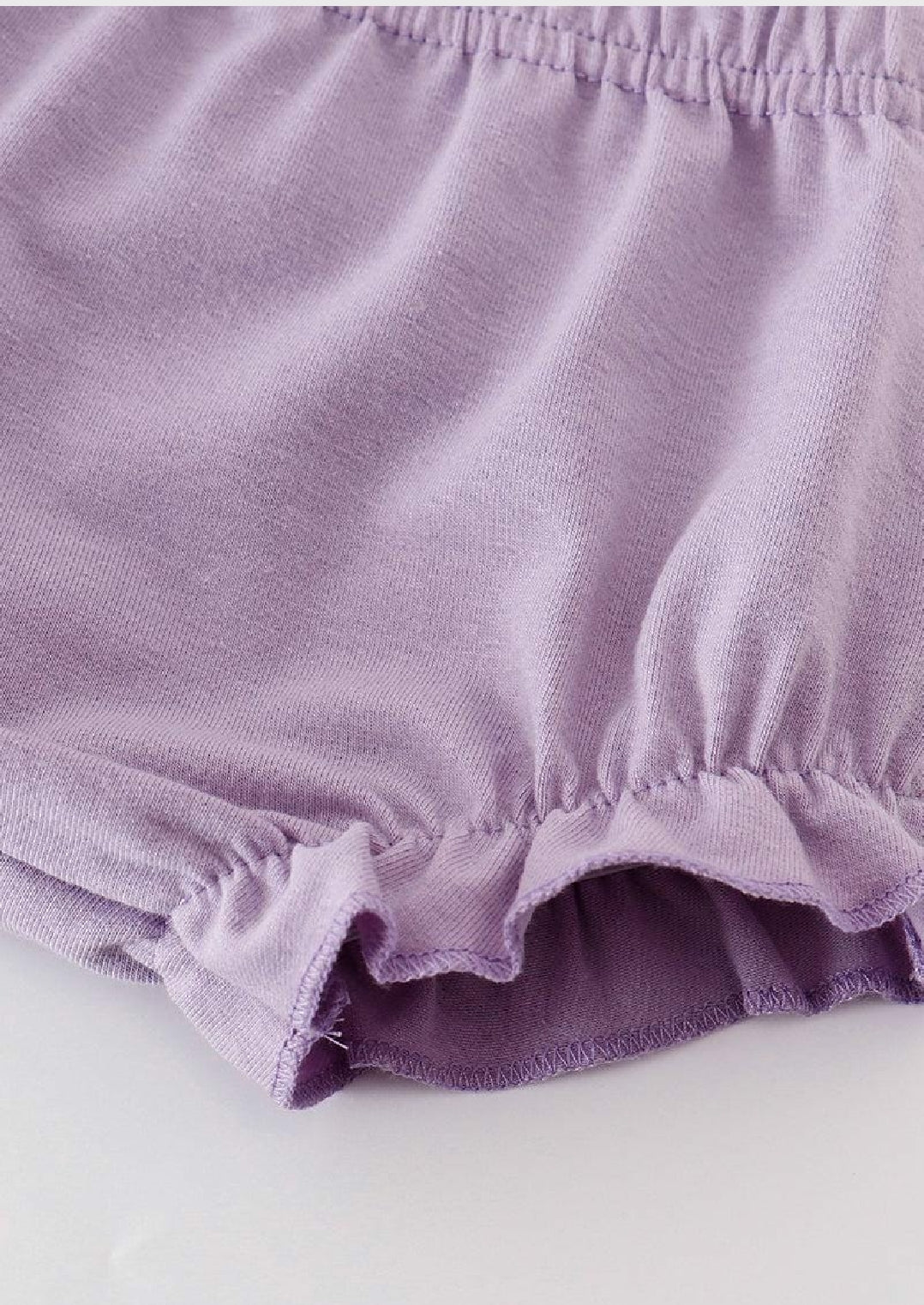 Girl's Boutique Purple Floral Print Lace Lilac Lavender Bloomer Set Outfit Matching Sibling
