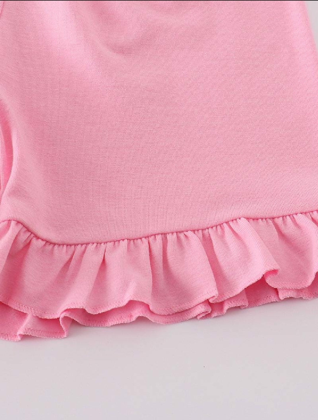 Girl's Boutique Easter Floral Bunny Two Piece Short Set Outfit Sibling Matching Embroidered Embroidery