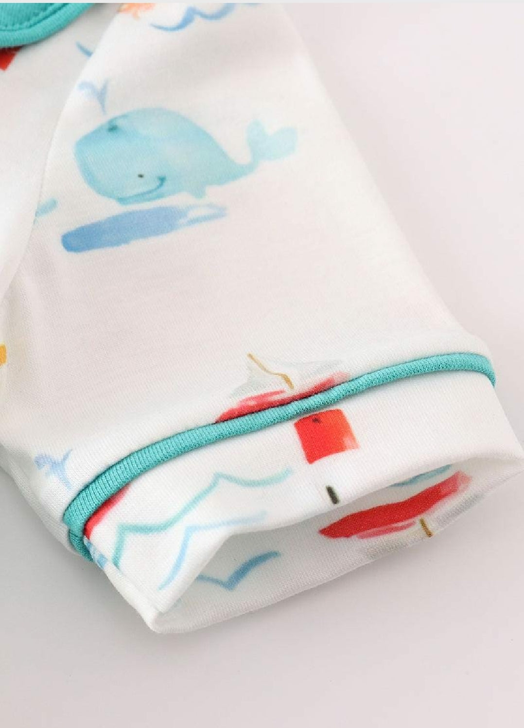 Boy's Boutique Whale Lighthouse Print Boy Bubble Outfit Matching Sibling