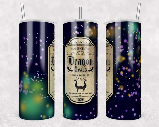 Purple Dragon's Tears Apothecary Label Stainless Steel Tumbler