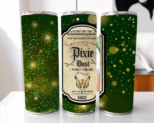 Green Pixie Dust Apothecary Label Stainless Steel Tumbler