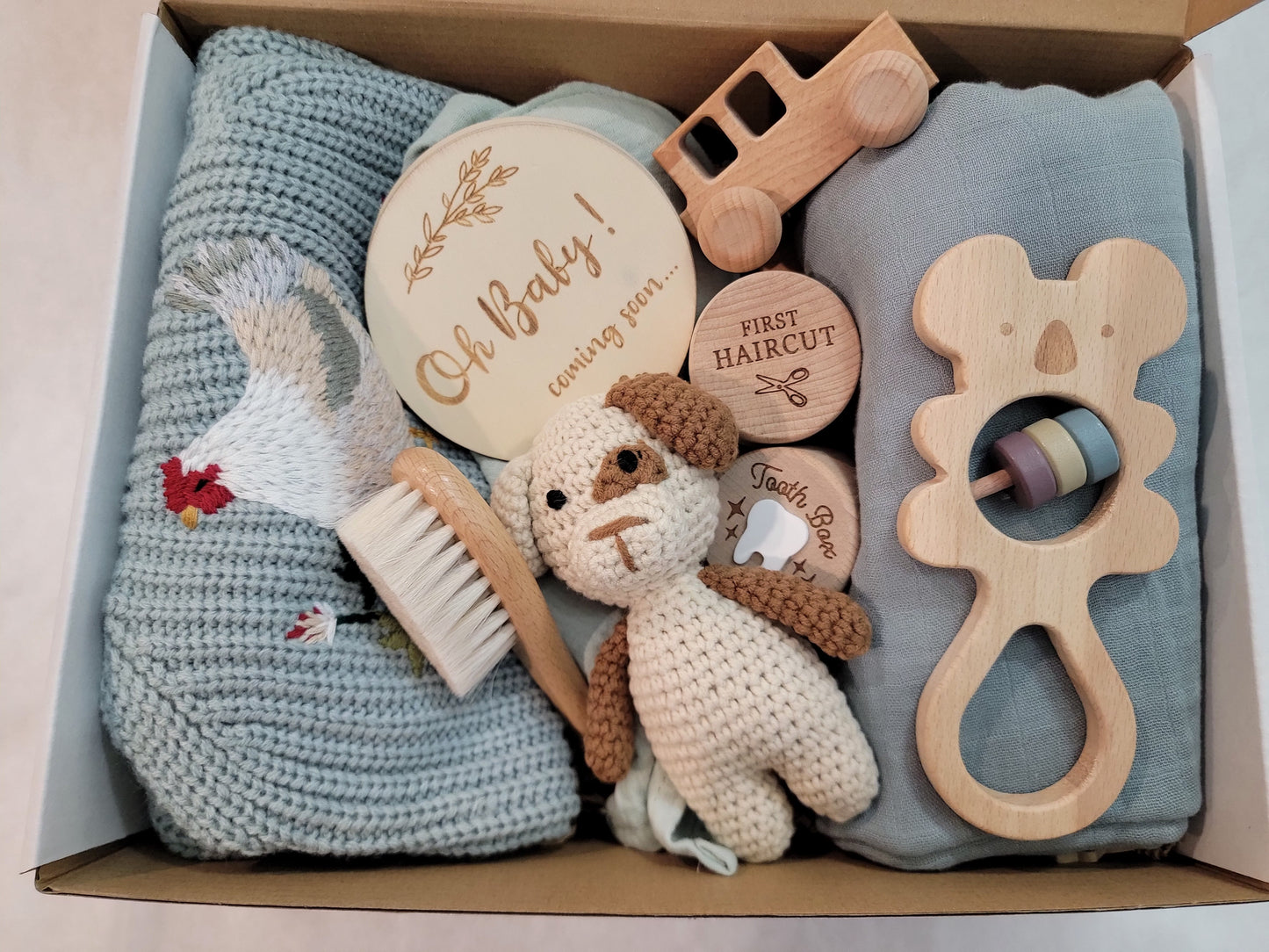 Baby Gift Box, Baby Shower Gift Box, Baby Gift Box Set, Baby Boy Present, Welcome Home Baby Gift Box