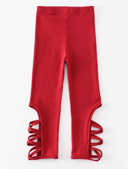 Girl's Boutique Ruby Hollow Out Leggings Dance Sports
