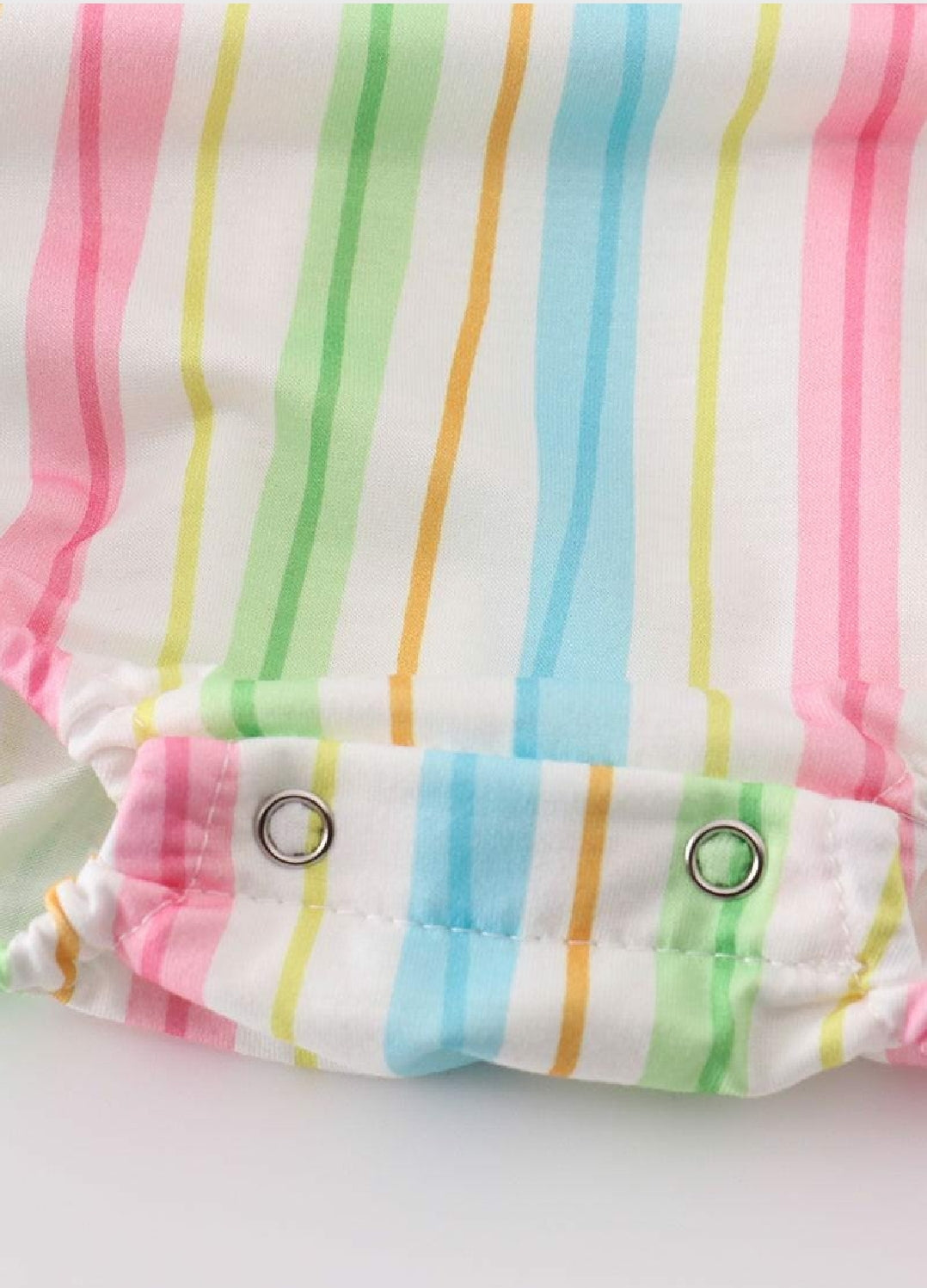 Girl's Rainbow Back To School Character BTS Embroidered Embroidery Bubble Romper Summer Sibling Matching