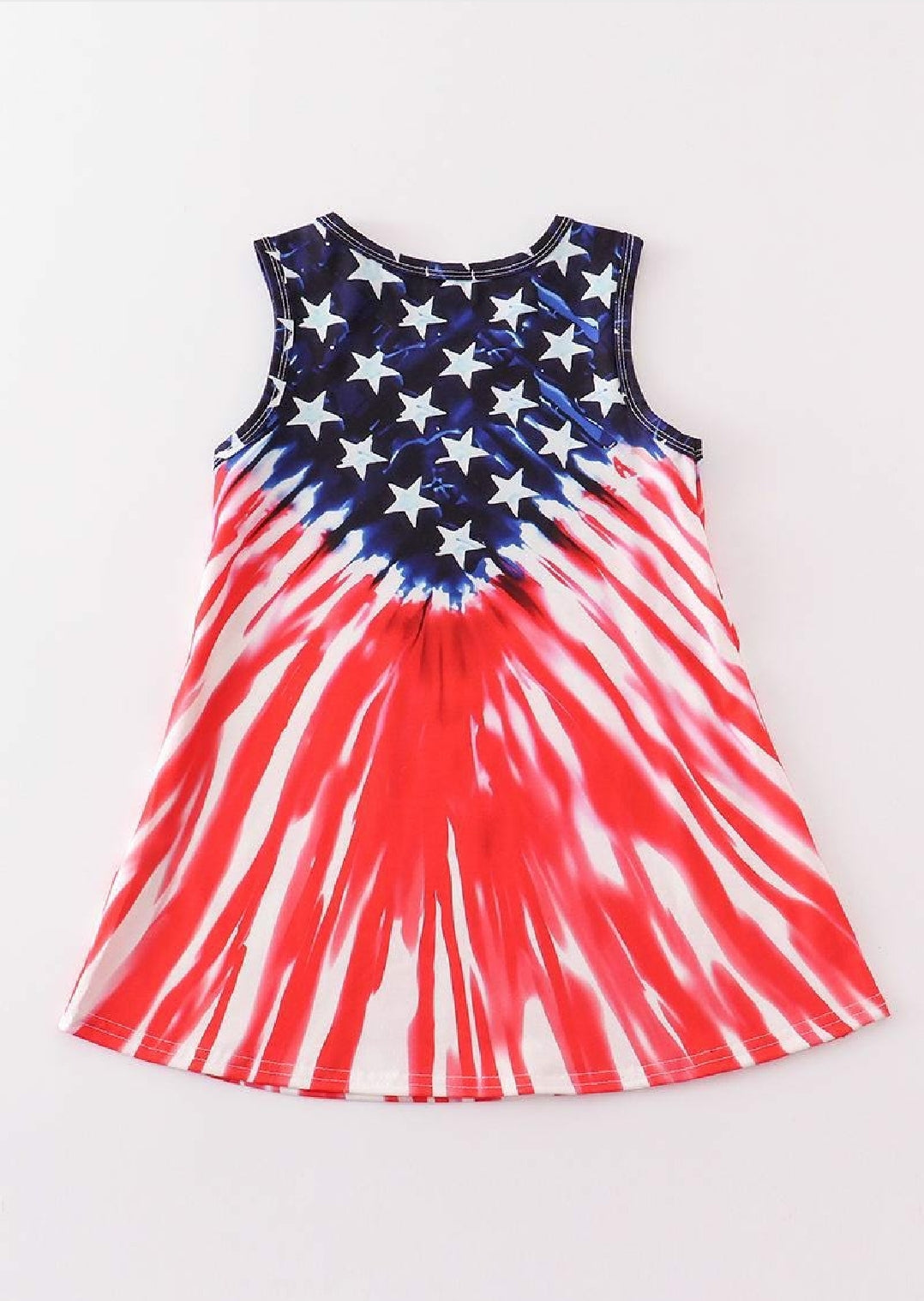 Girl's Boutique Patriotic Flag And Stars Summer Dress 4th Of July Matching Sibling