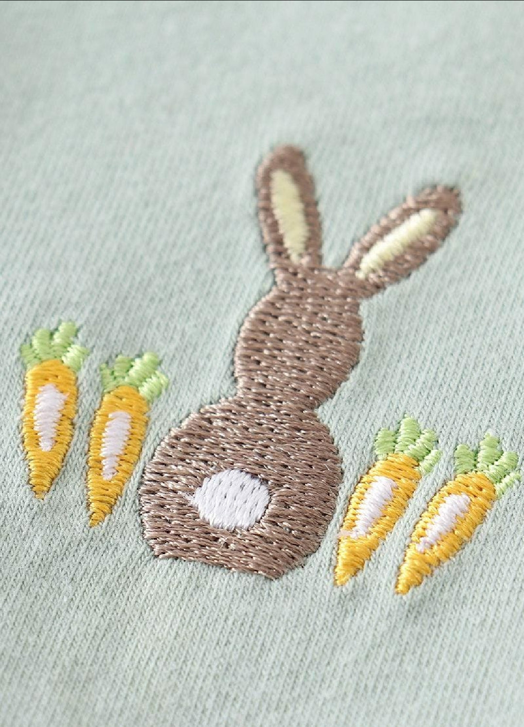 Boy's Boutique Premium Sage Easter Bunny Embroidered Boy Top Matching Sibling