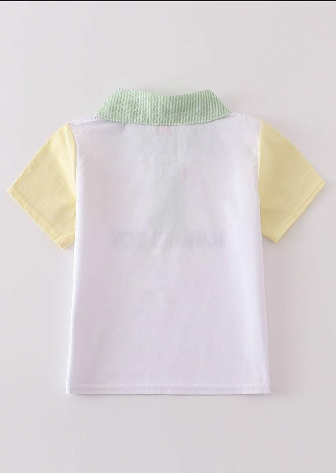 Boy's Boutique Premium Seersucker Easter Mama's Boy Embroidered Boy Top Matching Sibling