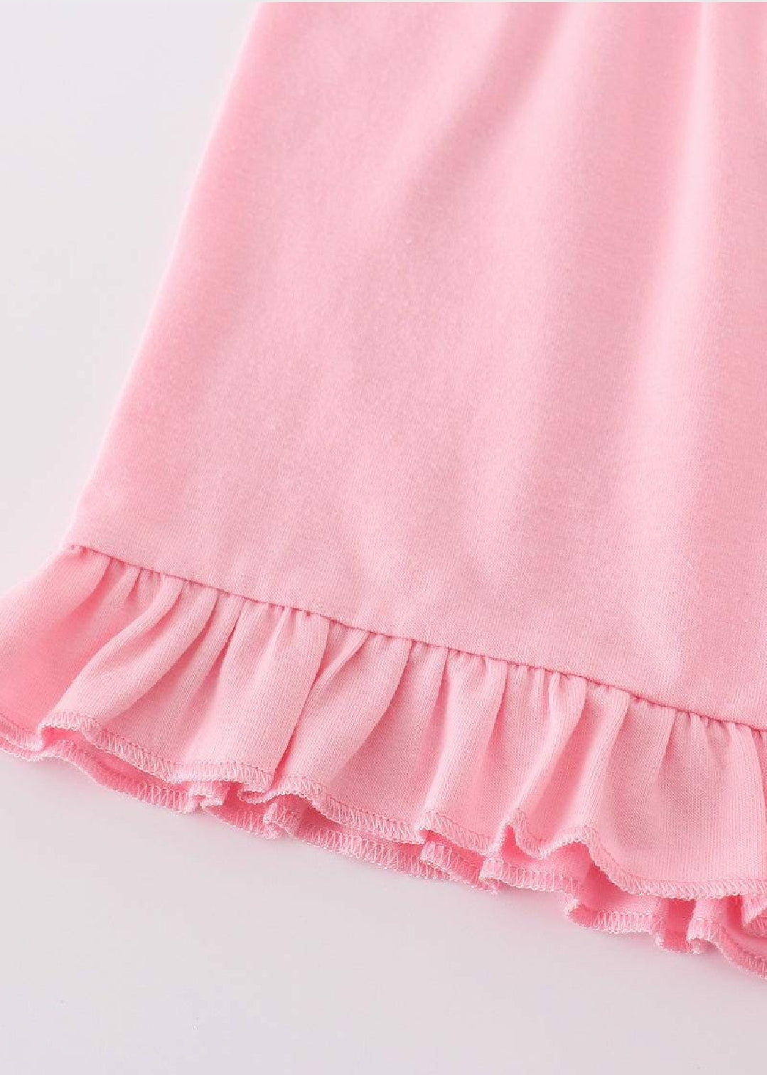 Girl's Boutique Pink Easter Bunny Bow Girl Embroidered Embroidery Short Set Matching Sibling